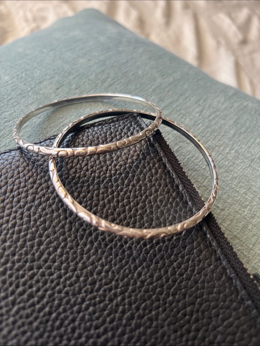 Brighton Andaluz Silver Textured Bangle Bracelet Set